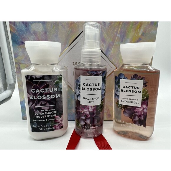 Bath & Body Works CACTUS BLOSSOM Travel Love Gift Box Set Mist Gel Lotion New - Picture 2 of 7